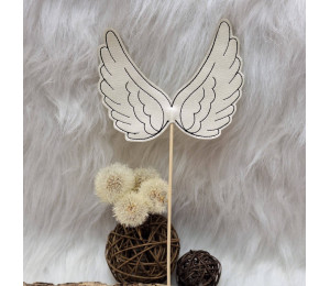 ADVENTSKALENDER 24. Dezember - Stickserie ITH - Engelsflügel LineArt Doodle Anhänger Stabdatei Appli